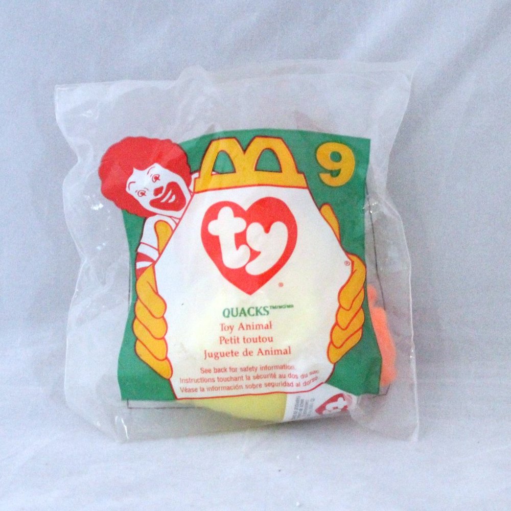 Mc Donald's Ty Teenie Beanie Babies Quacks The Duck Sealed Pkg
